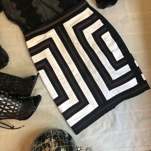 Geometric Colorblock Skirt
